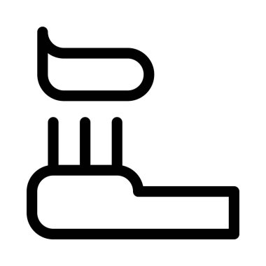 Beyaz arkaplanda diş fırçası simgesi, vektör illüstrasyonu