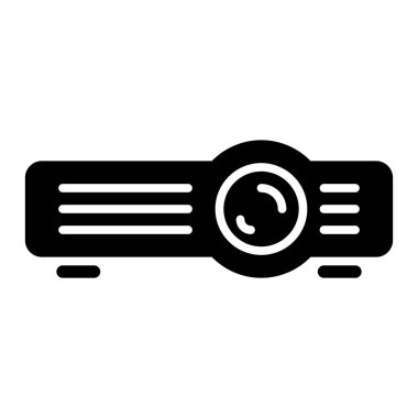 Projektör simgesi, vektör illüstrasyonu