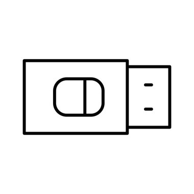 Usb Flash Depolama simgesi, vektör illüstrasyonu