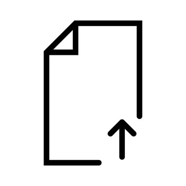 Beyaz arkaplan üzerindeki belge simgesi, vektör illüstrasyonu