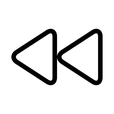 Ortam Kontrolleri Beyaz arkaplan, vektör illüstrasyonunda Parça simgesini geri sarar