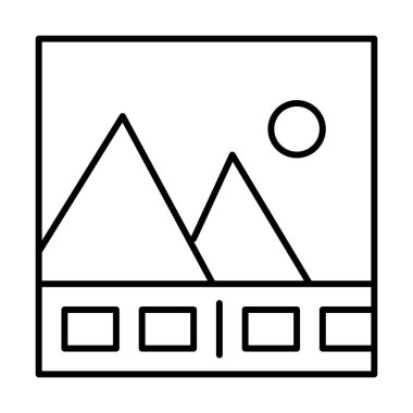 Videocut simgesi, vektör illüstrasyonu  