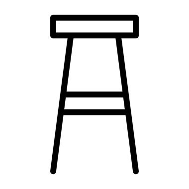 Tabure simgesi, vektör illüstrasyonu