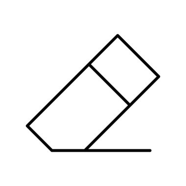 Silgi Metni simgesi, vektör illüstrasyonu