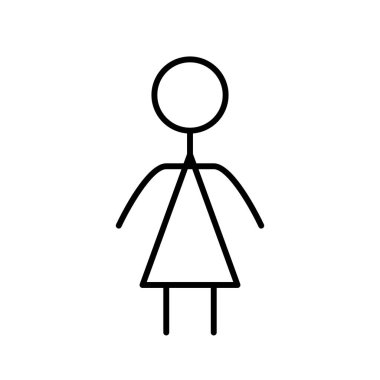 Kadın simgesi, vektör illüstrasyonu