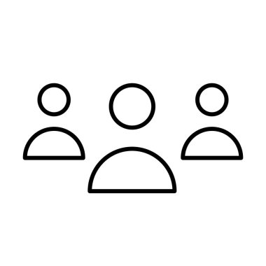 Beyaz arkaplanda takım simgesi, vektör illüstrasyonu