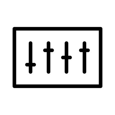 Kaydırıcı Fader Karıştırıcı simgesi, vektör illüstrasyonu