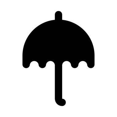 şemsiye simgesi, vektör illüstrasyonu  
