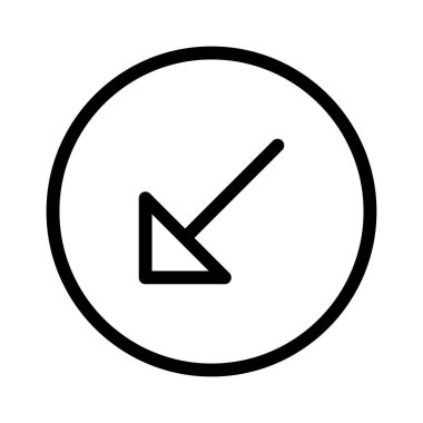 Çapraz Sol Ok simgesi, vektör