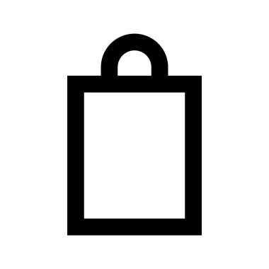 Alışveriş poşeti simgesi, vektör illüstrasyonu