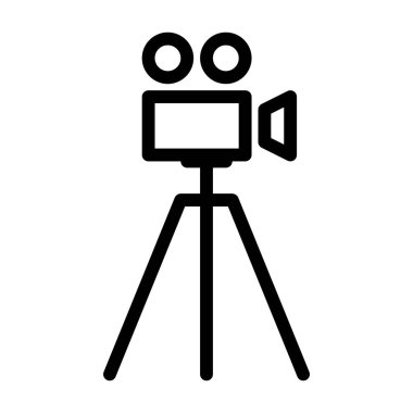 video kamera simgesi, vektör illüstrasyonu  