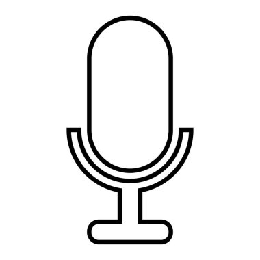 mikrofon simgesi, vektör illüstrasyonu