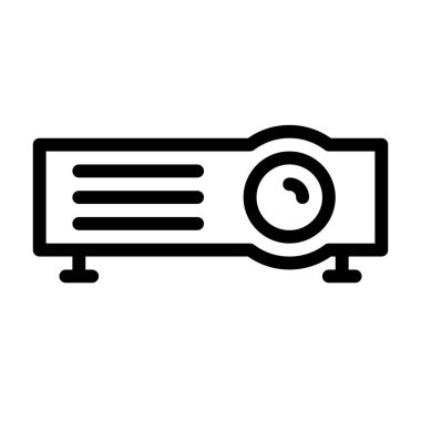 Projektör simgesi, vektör illüstrasyonu