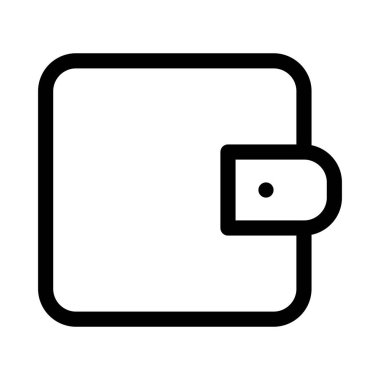 Cüzdan simgesi, vektör illüstrasyonu  