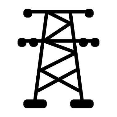 Transmition Tower simgesi, vektör illüstrasyonu 