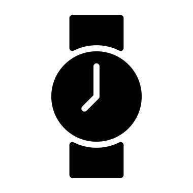  Beyaz arkaplanda Kol Saati simgesi, vektör illüstrasyonu