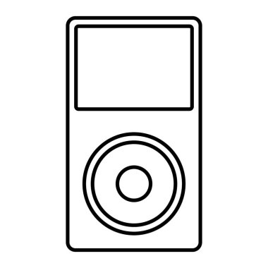 Mp3 Oyuncu simgesi, vektör illüstrasyonu