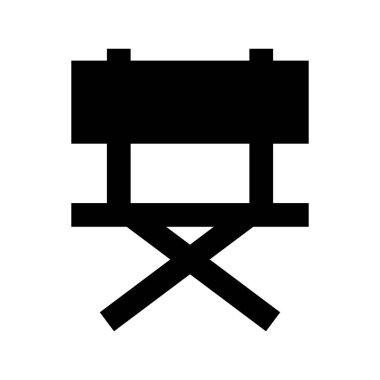 Sandalye Simgesi, vektör illüstrasyonu