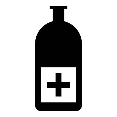 ilaç şişesi simgesi, vektör illüstrasyonu