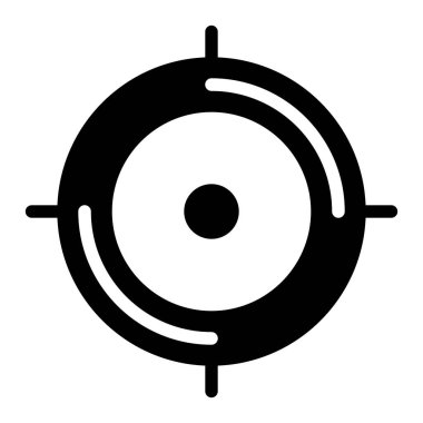 Beyaz arkaplanda hedef simgesi, vektör illüstrasyonu