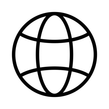 Dünya çapında lojistik kavramı, beyaz arkaplanda Globe simgesi, vektör illüstrasyonu