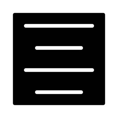 Simgeyi hizala, vektör illüstrasyonu 