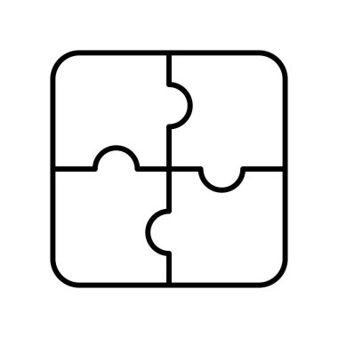 Bulmaca simgesi, vektör illüstrasyonu