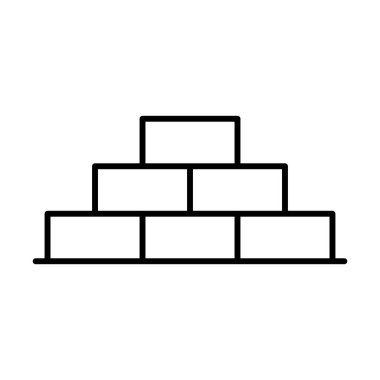 brcik duvar simgesi, vektör illüstrasyonu