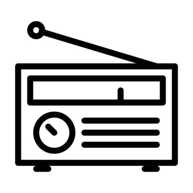 Radyo Müzik Ses simgesi, vektör illüstrasyonu