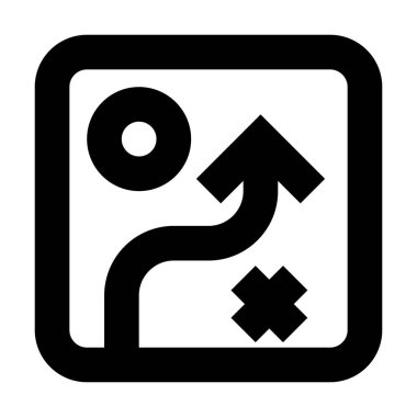 Strateji simgesi, vektör illüstrasyonu