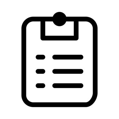 Beyaz arkaplan üzerindeki kontrol listesi simgesi, vektör illüstrasyonu