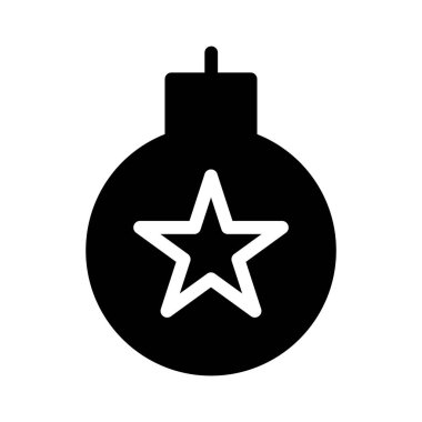 Noel topu simgesi, vektör illüstrasyonu