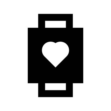 Smartwatch Pulse Heart Medicine simgesi, vektör çizimi