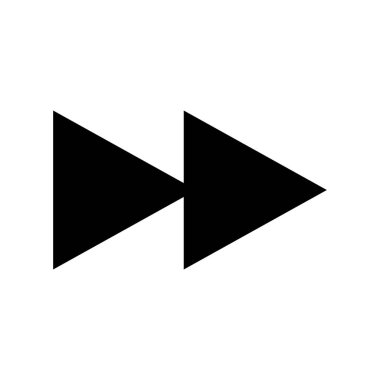 Ortam, beyaz arkaplan, vektör illüstrasyonunda İleri Simgesini Denetler