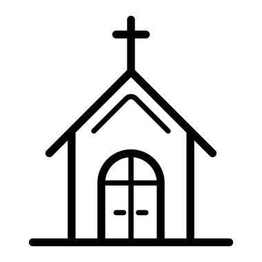Kilise simgesi, vektör illüstrasyonu
