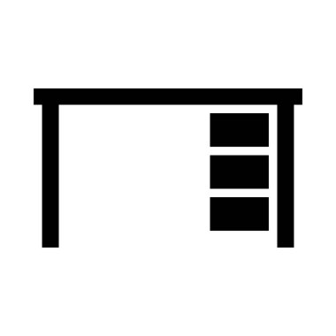 Masa simgesi, vektör illüstrasyonu