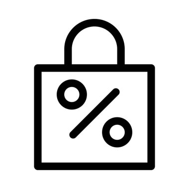 İndirim sembolü, yüzde simgesi, vektör illüstrasyonu