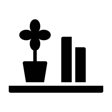 Rafta Temizlik simgesi, vektör illüstrasyonu