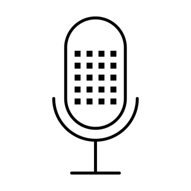 mikrofon simgesi, vektör illüstrasyonu