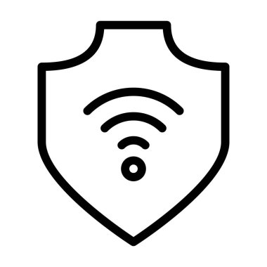 Beyaz arkaplanda Wifi simgesi, vektör illüstrasyonu