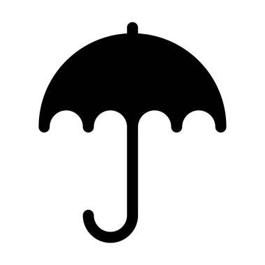 şemsiye simgesi, vektör illüstrasyonu  