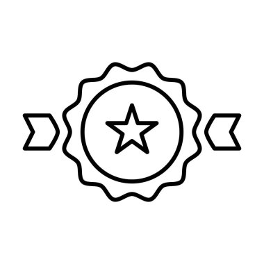 Madalya En İyi Servis simgesi, vektör illüstrasyonu