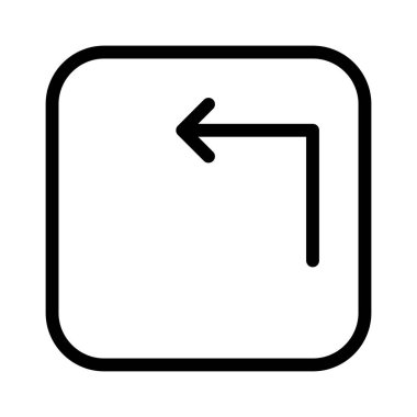 Köşeden Yukarı Sol Ok simgesi, vektör