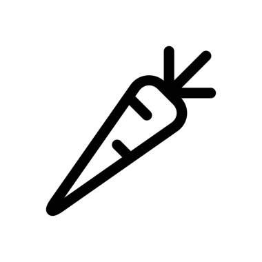 Havuç Sebze ikonu, vektör illüstrasyonu