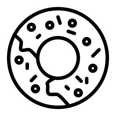 donut simgesi, vektör çizimi