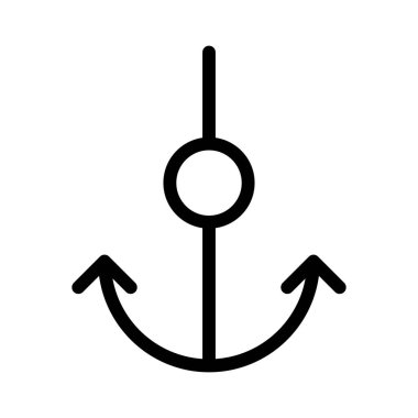 Anchor Harbor simgesi, vektör illüstrasyonu
