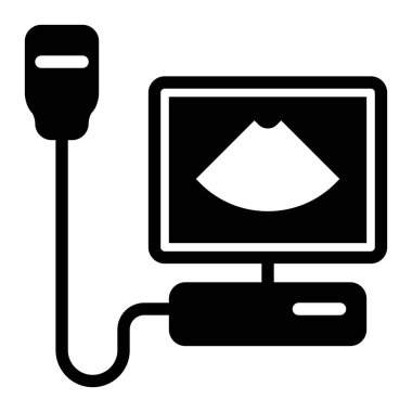  Ultrason simgesi, vektör illüstrasyonu  