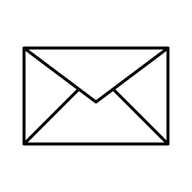 posta zarfı simgesi, vektör illüstrasyonu 