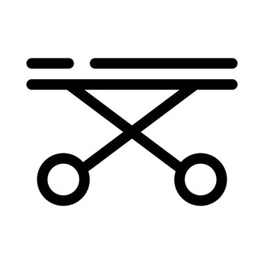 Yatak Ambülansı simgesi, vektör illüstrasyonu