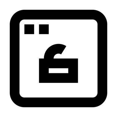 Beyaz arkaplan, vektör illüstrasyonunda uygulamanın kilidini aç